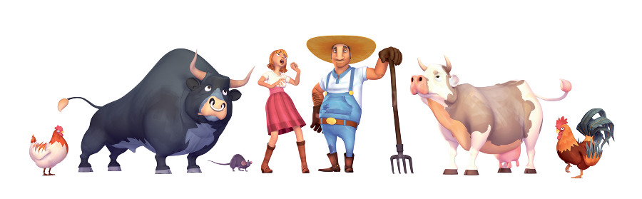 personnages fermiers